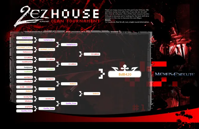 2ezHouse #1 bracket, June 2010